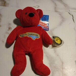 Quarter Cuddlers Mary Meyer North Carolina Bear Stuffed Plush7" COLLECTIBLE RARE